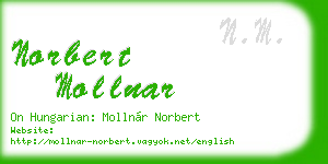 norbert mollnar business card